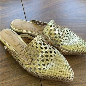Sam Edelman Gold leather flats size 8